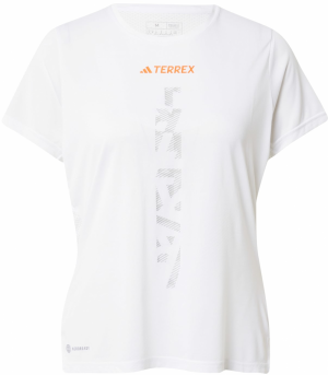ADIDAS TERREX Funkčné tričko 'Agravic'  svetlosivá / oranžová / biela