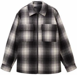 TOM TAILOR DENIM Prechodná bunda  sivá / čierna / šedobiela