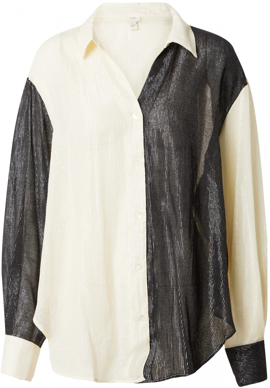 River Island Blúzka  krémová / čierna