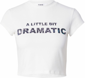 ABOUT YOU x Chiara Biasi Tričko 'Romy'  sivá / čierna / biela