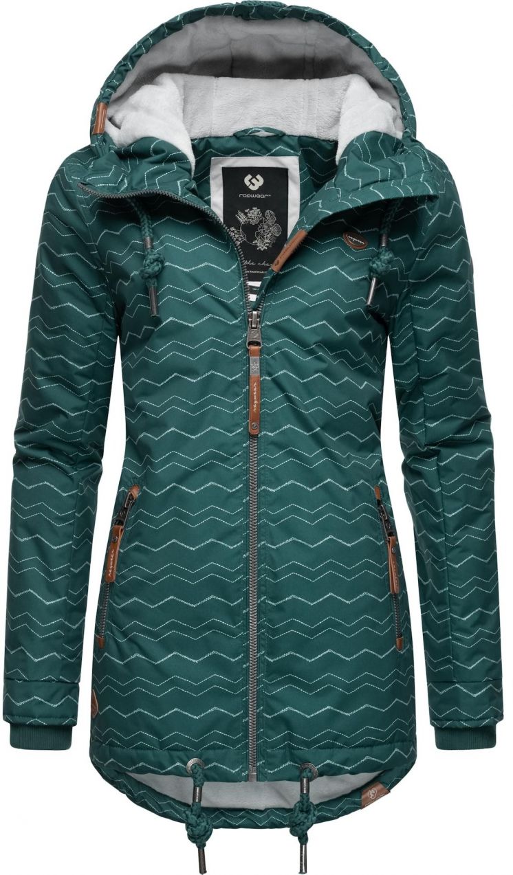 Ragwear Zimná bunda 'Zuzka'  zelená / svetlozelená
