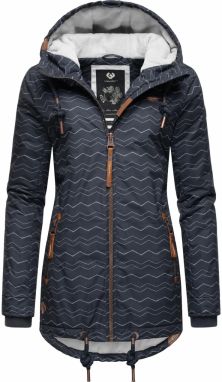 Ragwear Zimná bunda 'Zuzka'  tmavomodrá / hnedá / biela