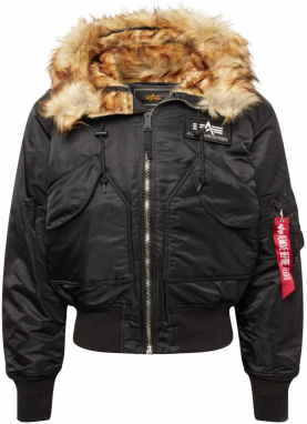 ALPHA INDUSTRIES Zimná bunda '45P'  čierna / biela