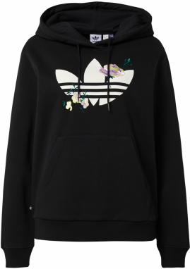 ADIDAS ORIGINALS Mikina 'Flower Embroidery'  zelená / orgovánová / čierna / biela