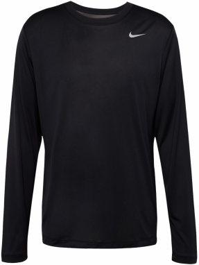 NIKE Funkčné tričko  čierna / biela