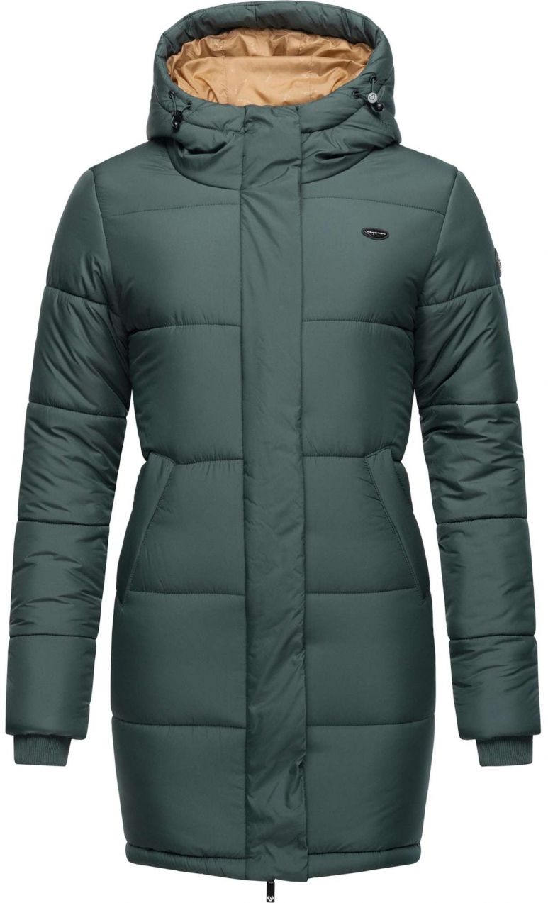 Ragwear Zimný kabát 'Relive'  smaragdová / čierna / biela