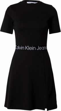 Calvin Klein Jeans Šaty 'MILANO'  čierna / biela