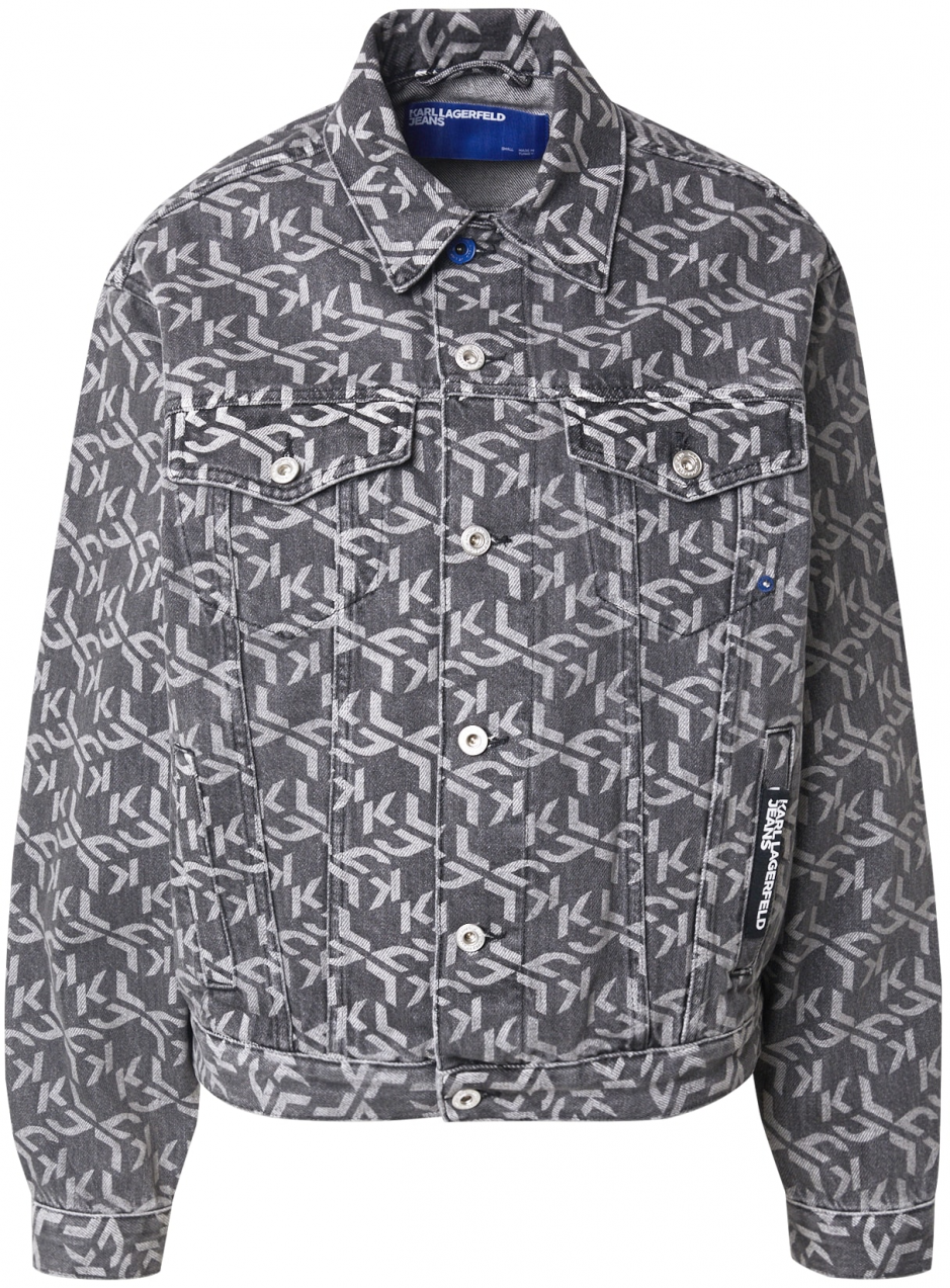 KARL LAGERFELD JEANS Prechodná bunda  béžová / sivá