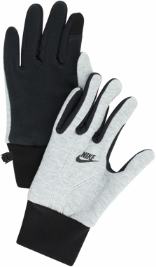 Nike Sportswear Prstové rukavice 'Tech Fleece 2.0'  sivá melírovaná / čierna