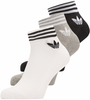 ADIDAS ORIGINALS Ponožky 'Island Club Trefoil'  sivá melírovaná / čierna / biela