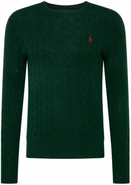 Polo Ralph Lauren Sveter  tmavozelená / červená