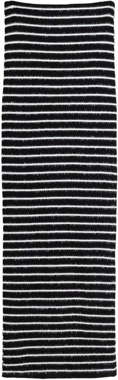 Bershka Sukňa  čierna / biela