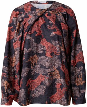 Hofmann Copenhagen Blúzka  béžová / námornícka modrá / oranžová / červená