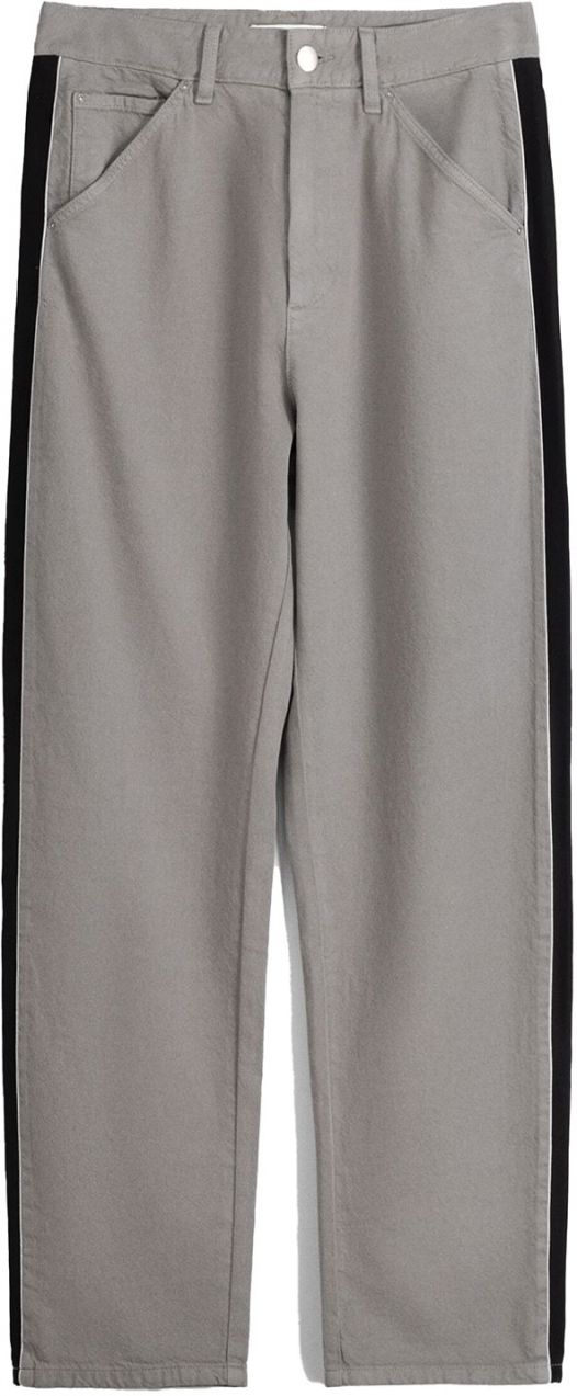 Bershka Nohavice  sivá / čierna / biela