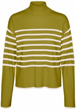 VERO MODA Sveter 'NEW HAPPINESS'  trstinová / biela
