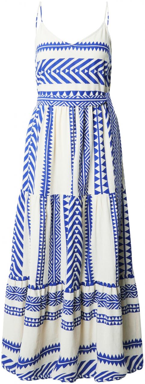 VERO MODA Šaty 'DICTHE'  béžová / modrá