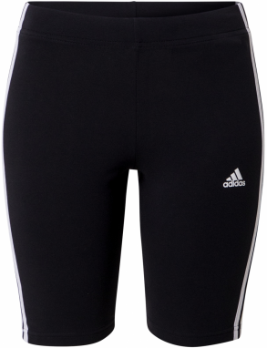 ADIDAS SPORTSWEAR Športové nohavice 'Essentials'  čierna / biela