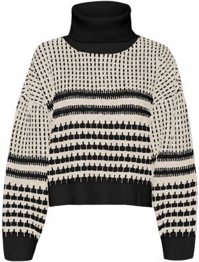 VERO MODA Sveter 'PHILINE'  čierna / biela