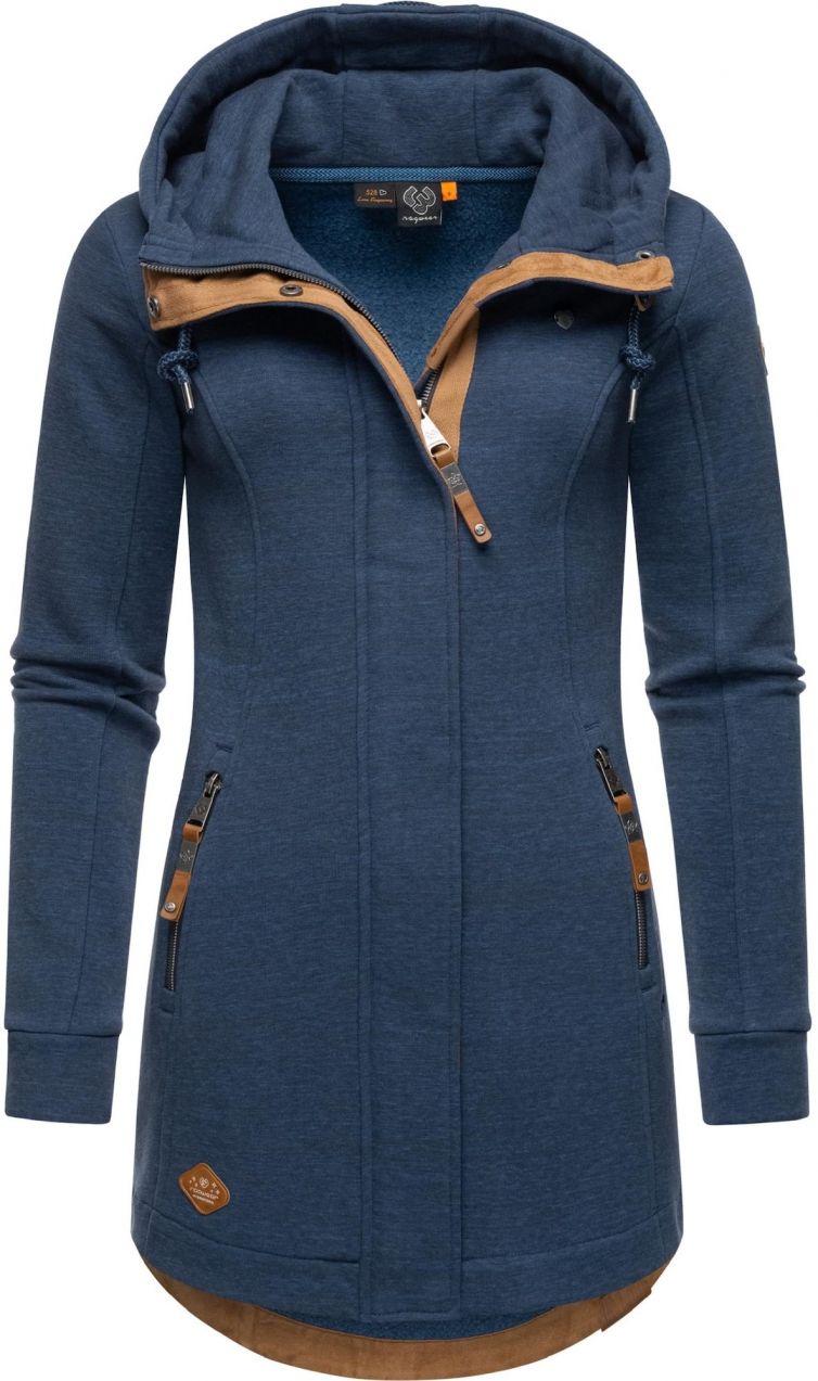Ragwear Tepláková bunda 'Letty'  tmavomodrá / koňaková
