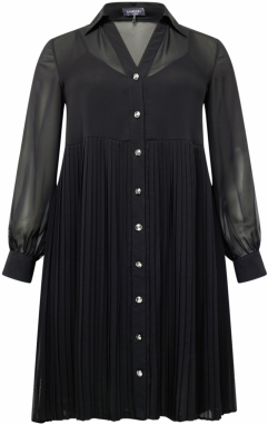SAMOON Košeľové šaty  čierna