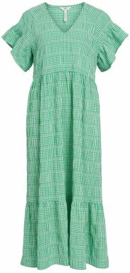 OBJECT Letné šaty 'AZANA'  zelená / biela