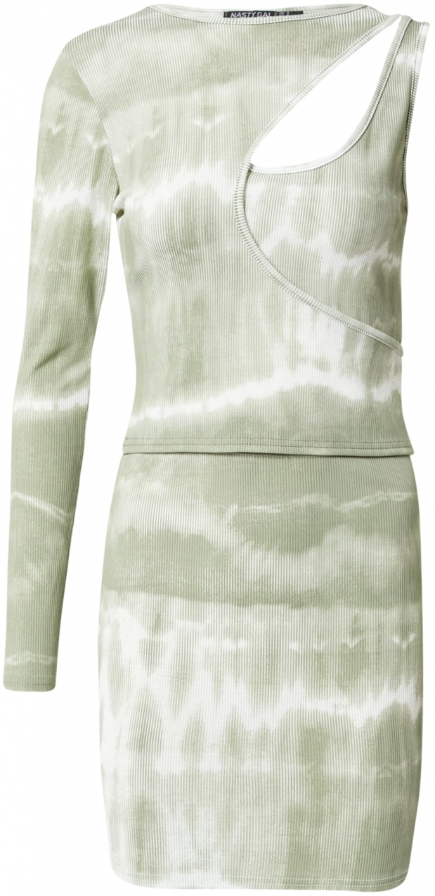 Nasty Gal Šaty  kaki / biela