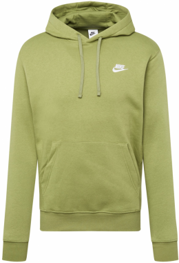 Nike Sportswear Mikina 'Club Fleece'  olivová / biela