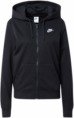 Nike Sportswear Tepláková bunda 'Club Fleece'  čierna / biela