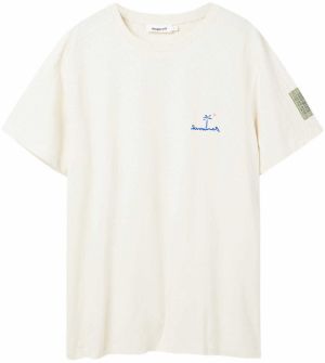 Desigual Tričko 'Frank'  nebielená / kobaltovomodrá / svetloružová