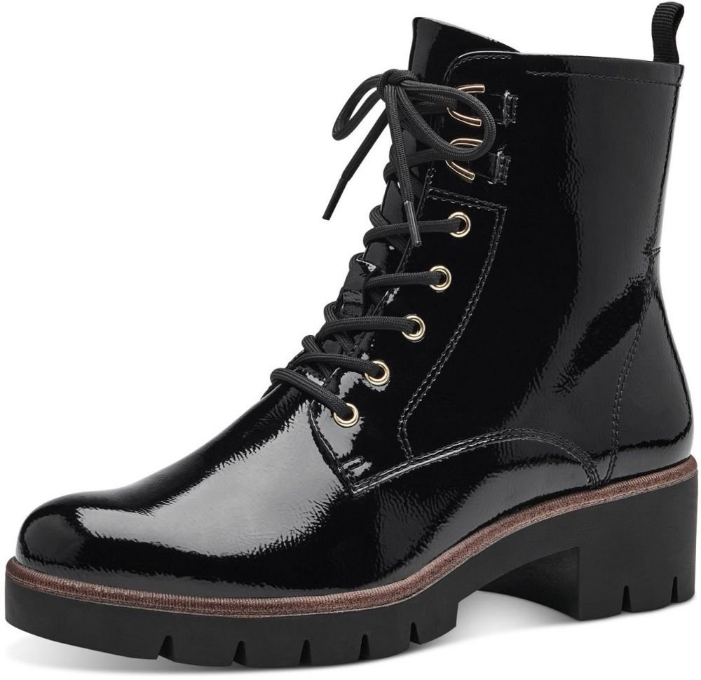 Tamaris Šnurovacie členkové čižmy  čierna