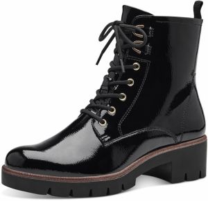 Tamaris Šnurovacie členkové čižmy  čierna