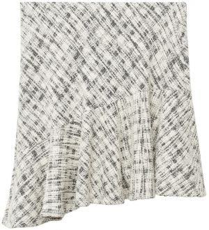 MANGO Sukňa 'TWEED'  čierna / biela