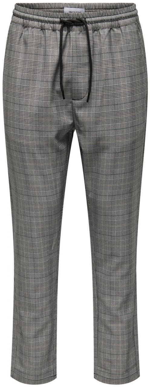 Only & Sons Nohavice 'LINUS'  sivá / čierna / biela