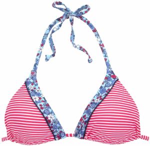 s.Oliver Bikinový top 'Jill'  nebesky modrá / svetlomodrá / malinová / biela