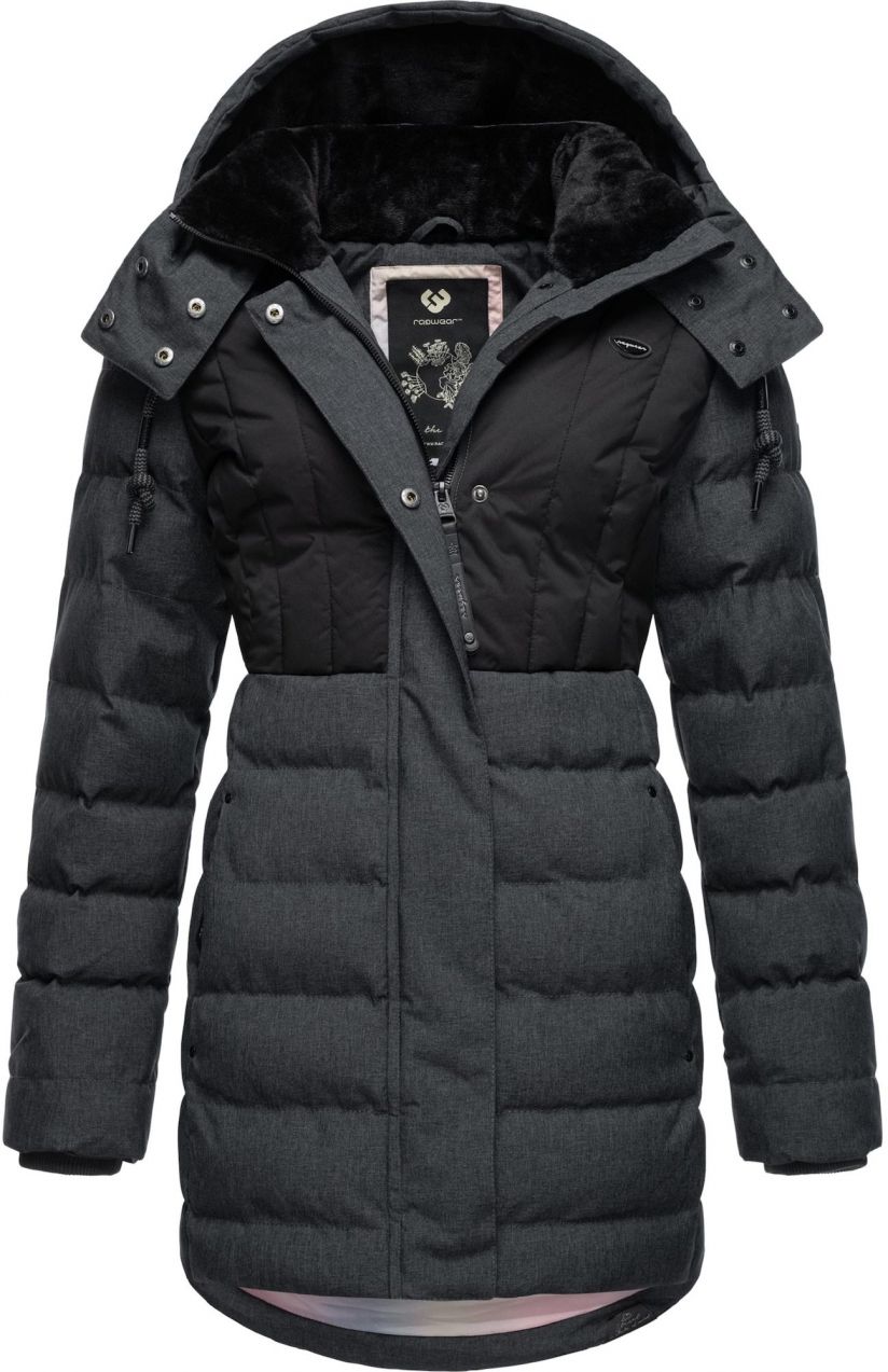 Ragwear Zimná parka 'Ashanta'  tmavosivá / čierna