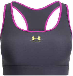 UNDER ARMOUR Športová podprsenka 'Authentics'  žltá / tmavosivá / ružová