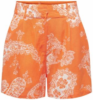 ONLY Plisované nohavice 'BELLA'  oranžová / biela