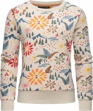 Ragwear Mikina 'Johanka'  béžová / modrosivá / oranžová / červená