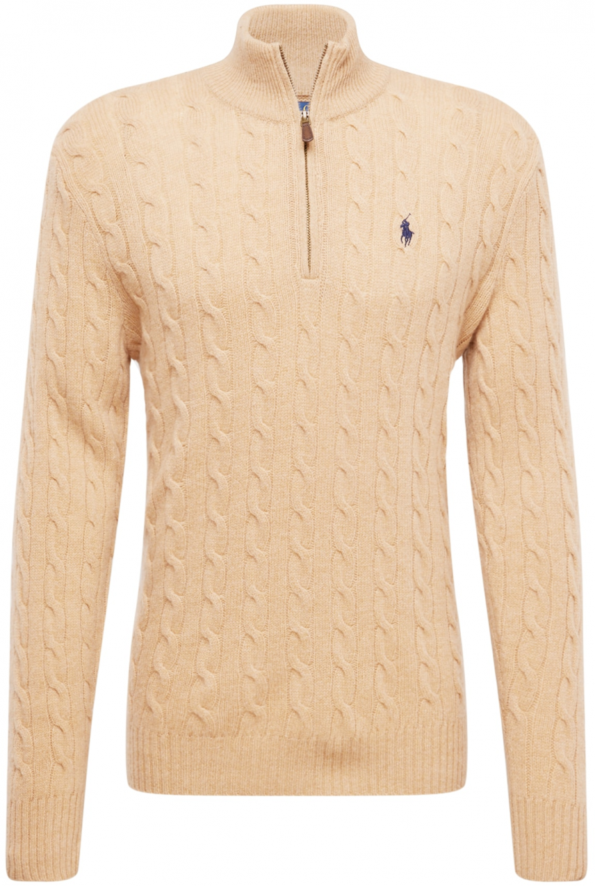 Polo Ralph Lauren Sveter  farba ťavej srsti / tmavomodrá