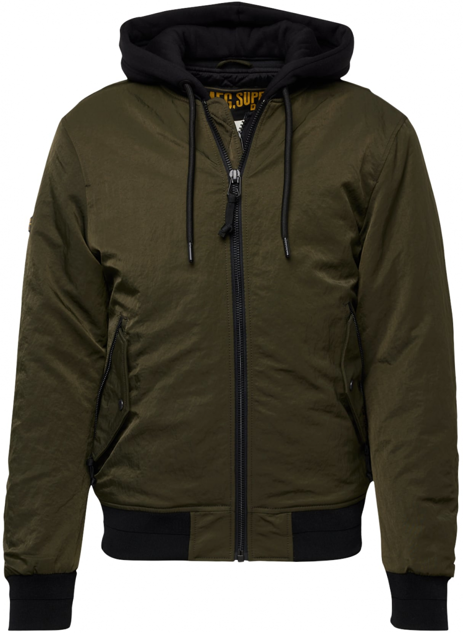 Superdry Prechodná bunda 'MA1'  tmavozelená / čierna