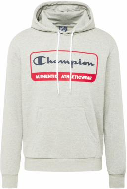 Champion Authentic Athletic Apparel Mikina  sivá melírovaná / červená / čierna / biela