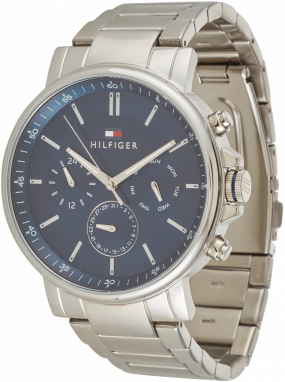 TOMMY HILFIGER Analógové hodinky  námornícka modrá / červená / strieborná / biela