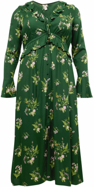 River Island Plus Košeľové šaty  zelená / pastelovo zelená / pastelovo fialová / biela