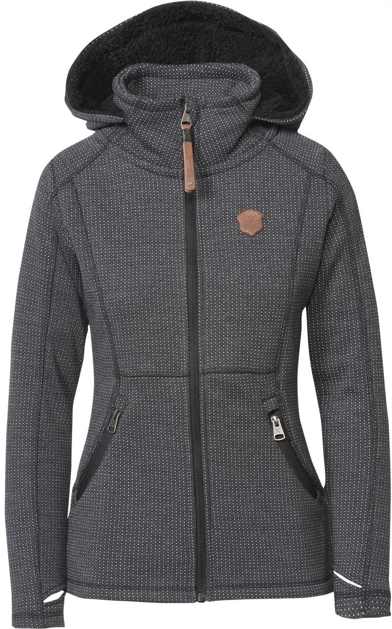 KOROSHI Tepláková bunda  čierna / biela