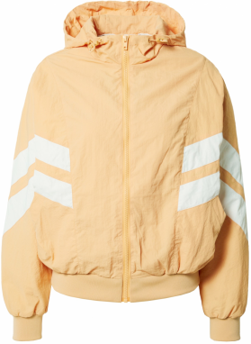 Urban Classics Prechodná bunda 'Crinkle Batwing'  pastelovo oranžová / biela