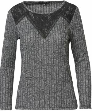 KOROSHI Sveter  sivá melírovaná / čierna