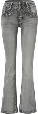 KOROSHI Džínsy  sivý denim