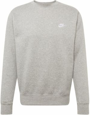 Nike Sportswear Mikina 'Club Fleece'  svetlosivá / biela