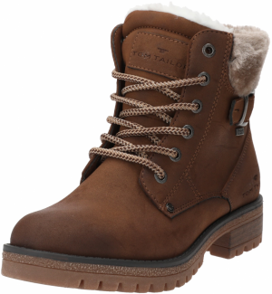 TOM TAILOR Šnurovacie členkové čižmy  hnedá