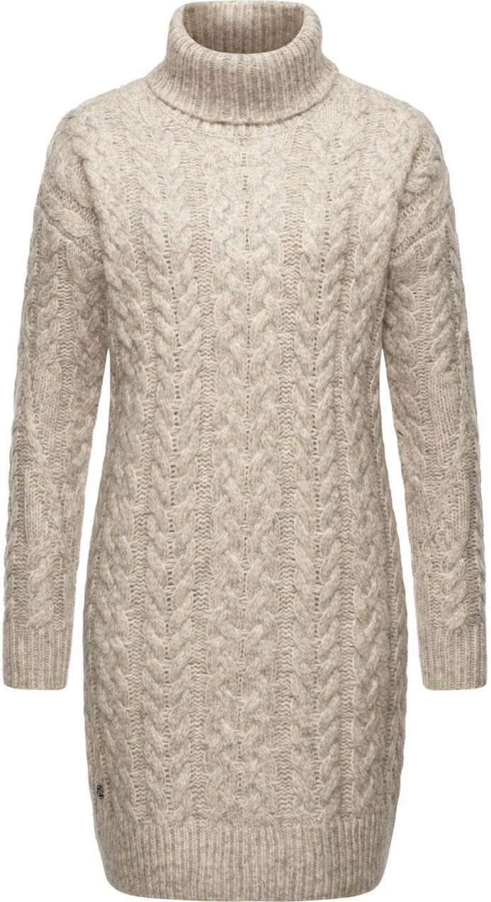 Ragwear Pletené šaty 'Janna'  béžová melírovaná